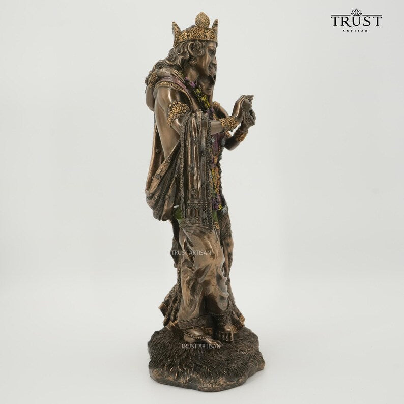 Antique-Bronze Radha Krishna Figurine 28CM, Unique, Divine Couple Sculpture, Banke Bihari, Vasudev, Radhe Shyam, Prem Murti, Radha Govinda
